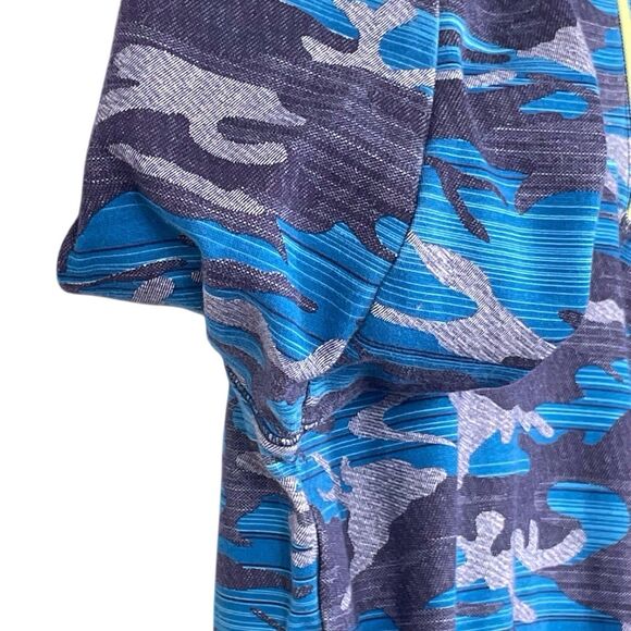 ROBERT GRAHAM Street Circuit Quarter Zip Pullover Size Medium Camo Blue - Picture 9 of 16